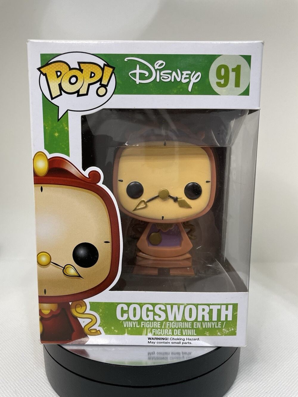 Funko Pop! Disney Beauty and the Beast Cogsworth #91 W/ Pop Protector